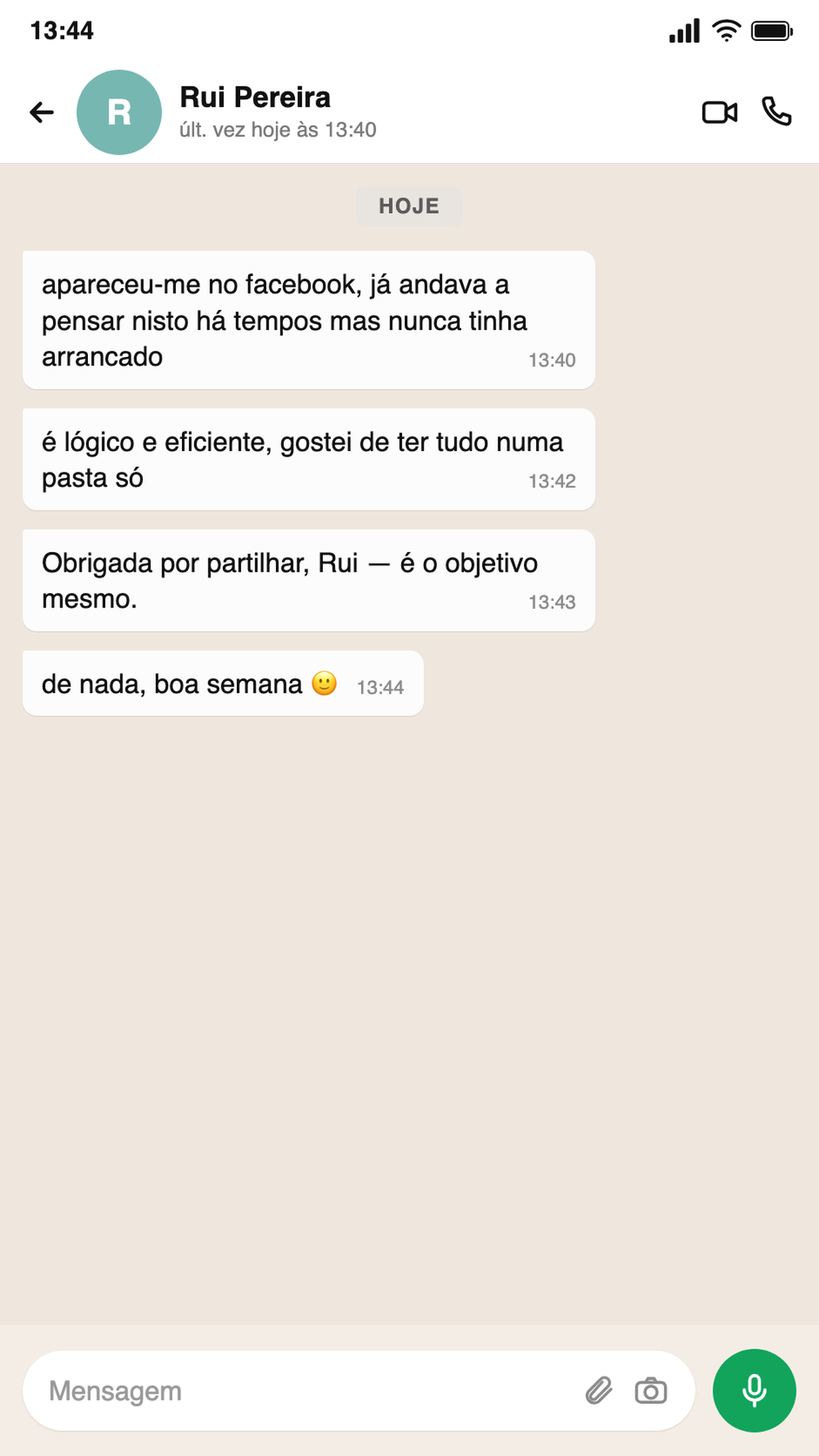 Rui P.: apareceu-me no Facebook, já andava a pensar nisto há tempos