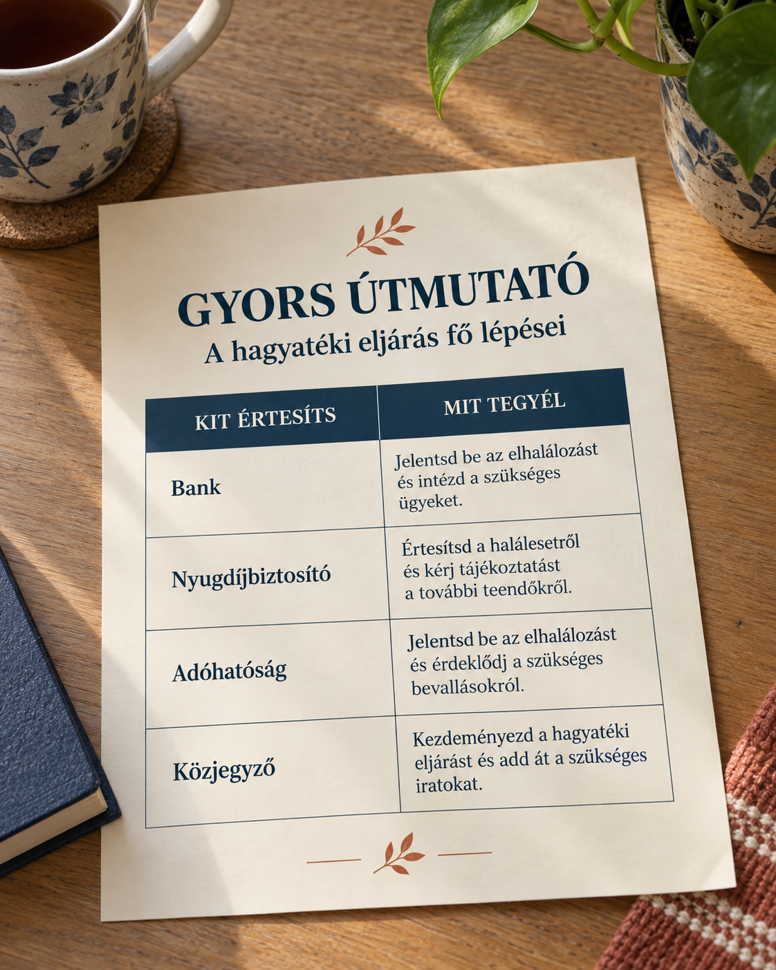 Gyors Útmutató a Hagyatéki Eljáráshoz