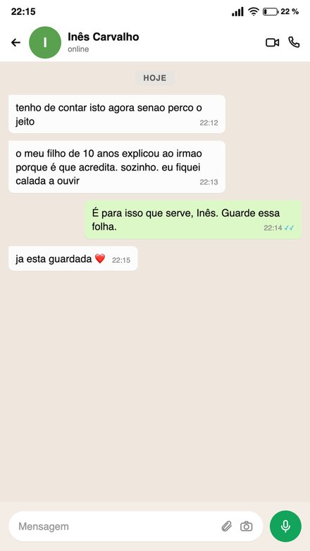 Mensagem de quem já usa o caderno