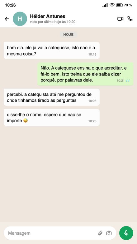 Mensagem de quem já usa o caderno