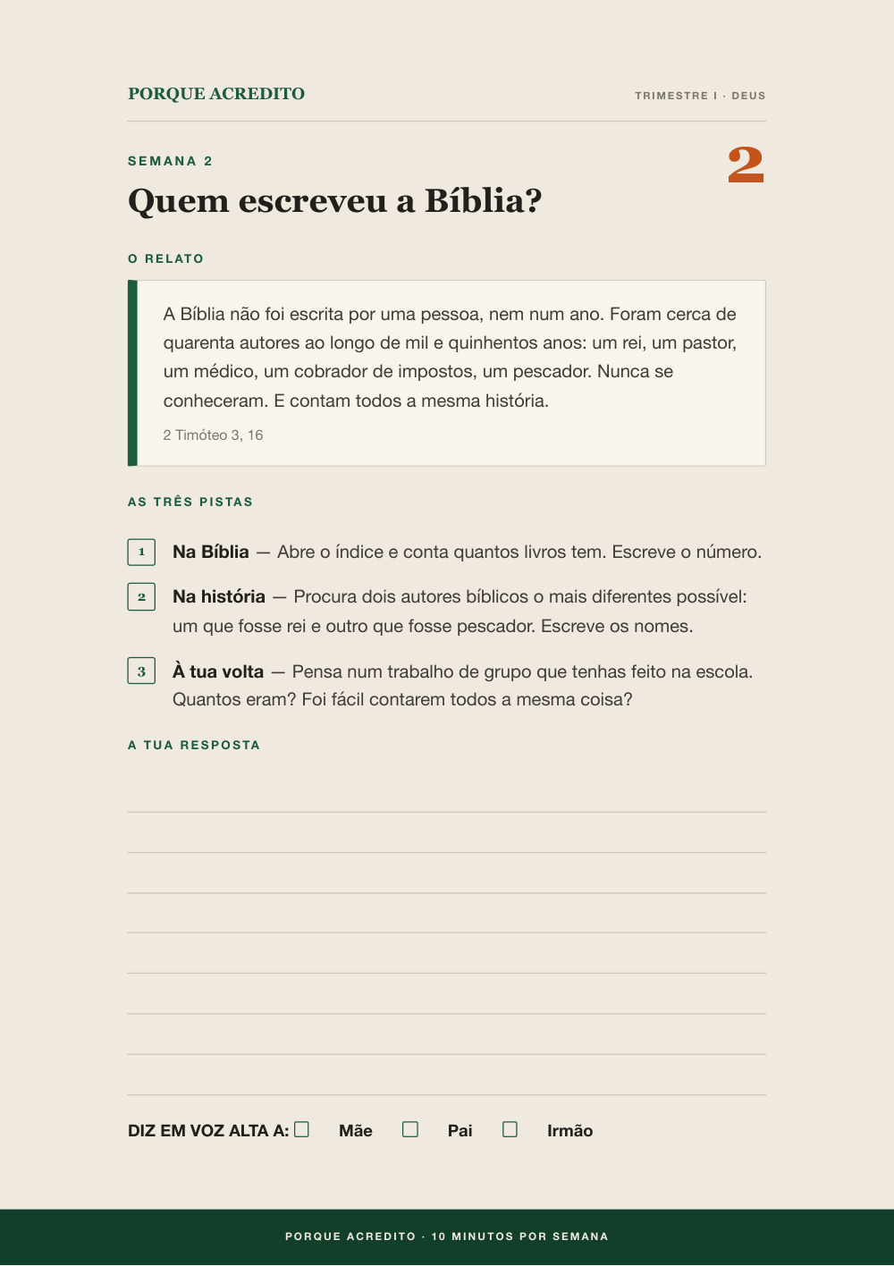 Folha do caderno 3